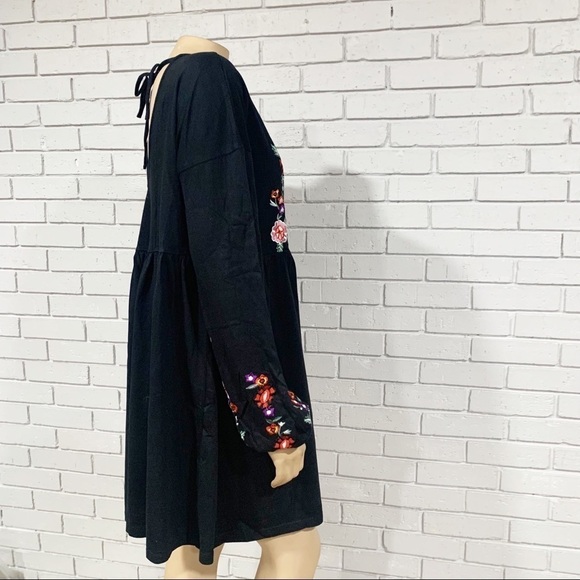 Asos Women's Tall Embroidered BohoSmock Mini Dress - Picture 8 of 12